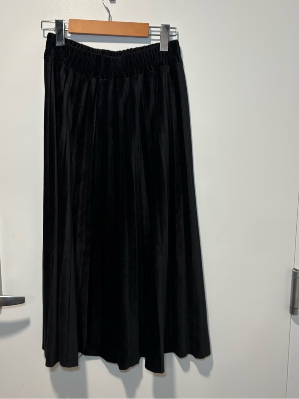 Black Velvet Midi Skirt - Timeless Women's Skirt